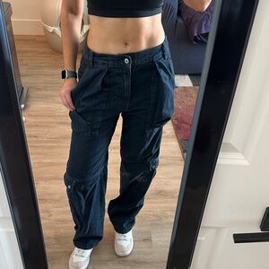 Free People Black Boyfriend Jeans